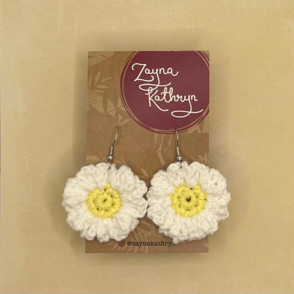 Crochet Daisy Earrings
